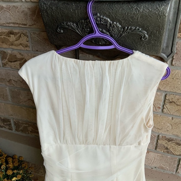 Vintage 90’S JESSICA Tule Cream Off White Midi Dress Womens Size 12 BRAND NEW - Picture 16 of 16